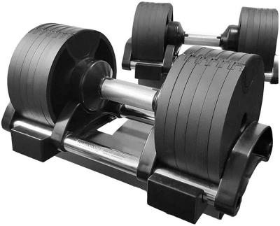 China Durable Weight Adjustable Dumbbell Det Drop Shippers Dumbells / Portable Adjustable 32kg Dumbbell Set 32 Kg for sale