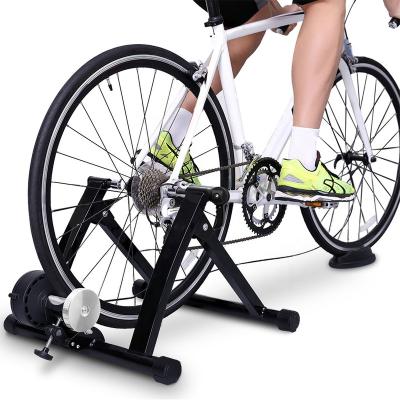 China Indoor Home Speed Trainer Bicycle Roller Bike Durable Magnetic Cycling Tire Adjustable Training Stand With 6 Protection for sale