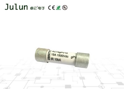 China 14x51mm 1500V DC High Voltage Fuse For Photovoltaic Protection Solar Applications for sale