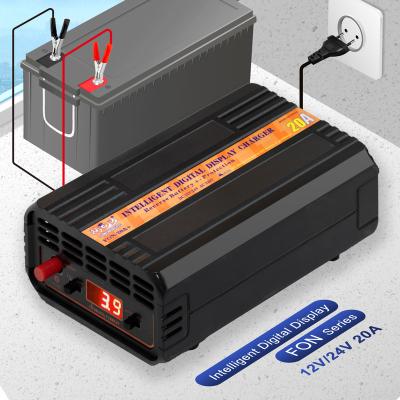 China 12V 24V Car Charger 12V 24V Fast Auto Smart Battery Charger AGM GEL Battery Sunchonglic Lead Acid/AGM/Gel Battery Charger for sale