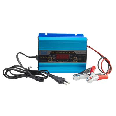 China Sunchonglic 12 Volt 10amp 12V 10A Battery Car Battery Car Battery Three Phase Smart Lead Acid/Air To Ground Missile/Gel Battery Charger With LED Display for sale