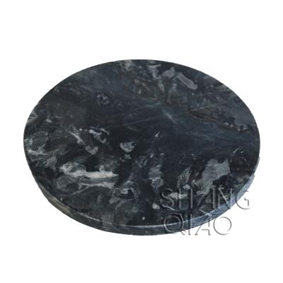 China Good Quality Sustainable Kitchen Tableware Cutting Board Natural Stone Pastry Board Round Marble Chopper for sale