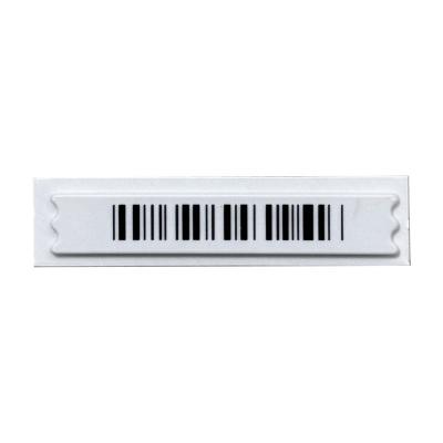 China EAS 58KHz Security AM Soft Label 45 X 11 X 2mm Pure Bar Code for sale
