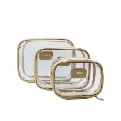 China Large Capacity Portable Hot Clear Cosmetic Travel Bag PVC Cosmetic Bag For Lady for sale
