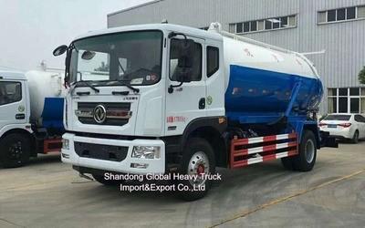 China Dongfeng 4cbm 4*2 Sewage Suction Truck Sewer Suction Vacuum Tanker Truck for sale