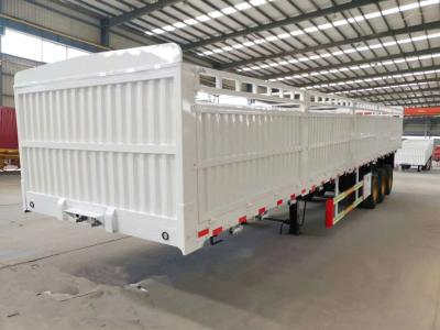 Chine 60 tonnes 3 remorques résistantes des axes Q345 semi à vendre