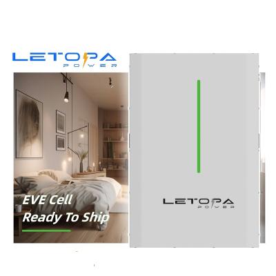 China Home Solar Energy Storage System LETOPA 48v 100ah Lifepo4 Battery 51.2V 5kW 6kW 10kW Solar System Energy Storage System 5kwh Powerwall Deep Cycle Battery for sale