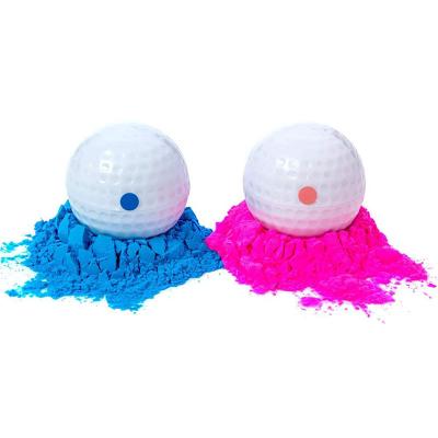 China High Quality Kind Of Plastics Say Pink Blue Dust Golf Ball Boys And Girls Birthday Event Party Decorations for sale