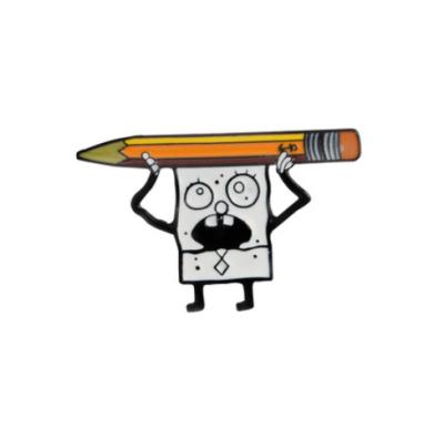 China Europe 21 Styles Cartoon Anime SpongeBob Square Pins Cartoon Alloy Metal Enamel Brooch Pins Hot Sale for sale