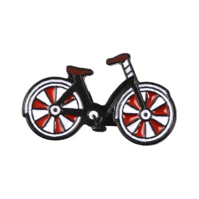 China Europe Red Bike Enamel Pin Cartoon Bicycle Badge Brooch Jeans Bag Shirt Collar Cool Jewelry Gift Lapel Pin Custom Cheap for sale
