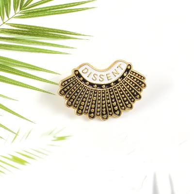 China Europe Beauty Enamel Pin DISSIDEN Brooches Clothes Label Backpack Pins Hard Custom Enamel Pin Badge Custom Factory Price for sale