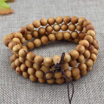 China Cheap natural wooden beads, Thuja wood beads, 108pcs per strand, 6mm and 8mm for sale