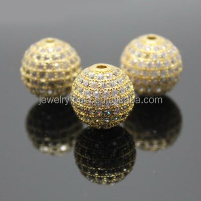 China Hot Sale Brass CZ Micro Pave Pearls Gold for sale