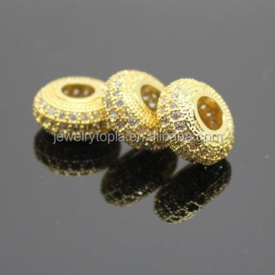 China brass & wholesale zircon diamond suppliers pave Diamond Beads for sale