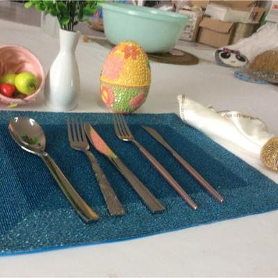 China Factory wholesale&custom Beaded Placemats For Dining Table, Wooden Bead Woven Placemat, Hand beads embroidery table runner 03 for sale
