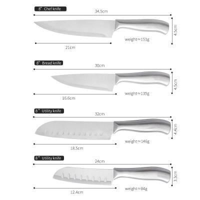 China Mordern Amazon slls well 12 piece stainless steel Steak series knife set with 430 handle for sale
