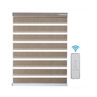 China Customized High Quality Minimalist Horizontal Double Layer Modern Day Night Price Zebra Smart Lamp Shades for sale