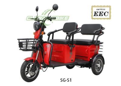 China SG-S1 de aleación de aluminio rojo LED scooter eléctrico de 3 ruedas con potencia de motor de 1000W en venta