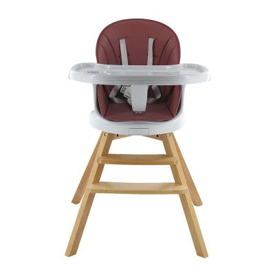 China Solid Wood 3 in 1 Wooden Baby Referee Chair Baby Feeding Adjustable Highchairs for sale