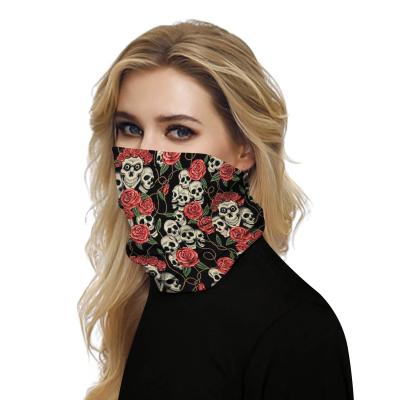China Sunshading Sports Wicking Magic Wide Headbands Summer Headwear Bandana Face Cover Floral Designs for sale