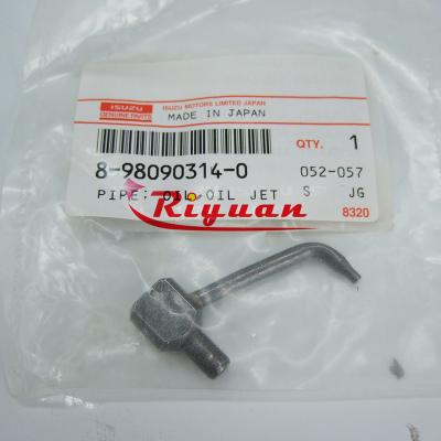 China Genuine machinery repair shops oil jet 8-98090314-0 8980903140 898090-3140 SH75-3B SK70SR ZX70-3 4LE2 oil jet for isuzu for sale