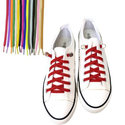 China Custom Shoe Lace Logo Printed Elastic Shoelaces Flat New Style High Quality Elastic For Adults And Kids for sale