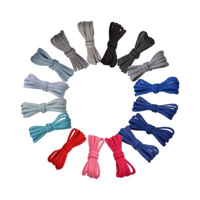 China Oval Flat Hot Selling Style Lace Polyester Oval Shoestrings for Kids Adults Unisex 80 cm for sale