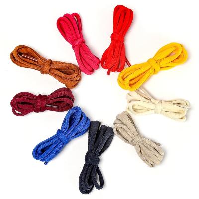 China Oval flat fashion hot sale polyester shoe lace strings oval flat lace for Yezzy 140cm for sale