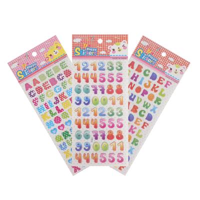 China Wholesale Decorative Cheap High Quality EVA Foam Alphabet Number Sticker Cute Letter Pattern PVC Kids Puffy 3D Stickers for sale