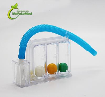 China Lung Three Ball Spirometer , Airlife Pneumonia Incentive Deep Breathing Exerciser for sale