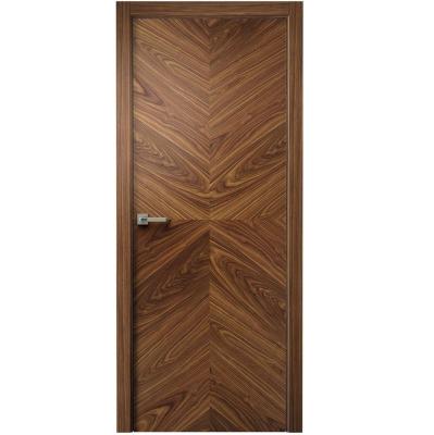 China Interior Door Room Wood Door Modern Walnut Design Latest Design for sale