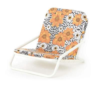 China Customied Design Color Stripe Outdoor Folding Chair 2.6KG Household Removable Shoulder Strap Easy-carry Comfortable Soft Beach Chairs for sale