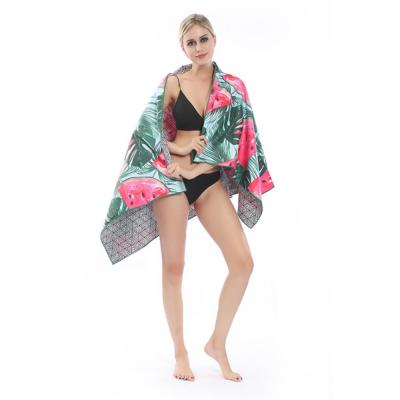 China Viable Customized Square Beach Towel Stripe Bath Linens Logo Large Beach Supplies Hotel Square Beach Towels for sale