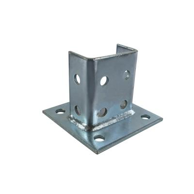 Cina 6x6 4x4 Superficie a caldo galvanizzata in acciaio base di posta per accessori di canale in alluminio per calcestruzzo in vendita
