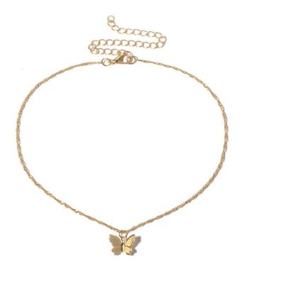 China FASHIONABLE Simple Single Layer Temperament Butterfly Fashion Collarbone Soft Collar for sale