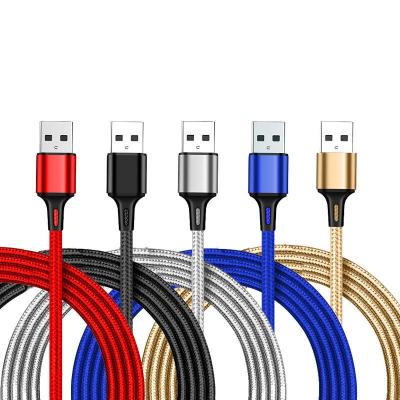 China Factory Cheapest Speed Fast Charging 3 In 1 Nylon Braided Fast Charging Type C USB Data Cable Micro 3A 5A USB C USB Data Transfer Cable for sale