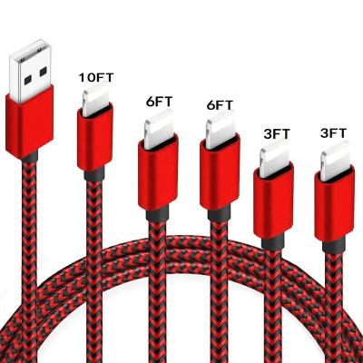 China Speed Aluminum Alloy Cable Charger Fast Charging Nylon Usb Cable Fast Charging 3A Mobile Nylon Usb Cable For Iphone for sale