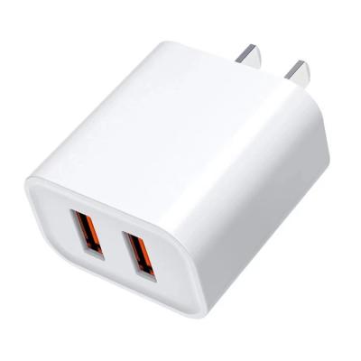 China EU UK USA Plug Dual USB Charger 12W 5V 2.4 Fast Charging Phone Chargers Speed Wall Charger Smart Tablet Mobile Phone for sale