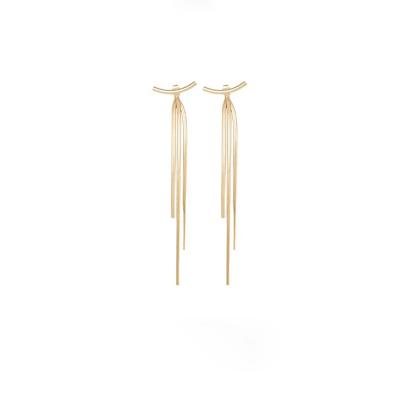 China 2021 new fashion tassel snake bone chain earrings contracted style gold luxury earings for sale
