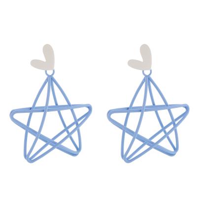 China 2021 Fashion Cute New Arrival Star Designer Stud Earrings Heart Stud Earrings For Women for sale