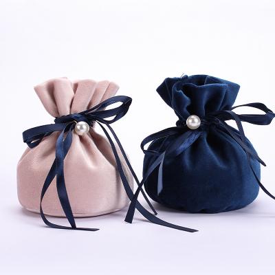 China Manufacturers Direct Reusable Pile Drawstring Pile Pouch Storage Bag Jewelry Pouch Packaging Bag LOGO Printed for sale