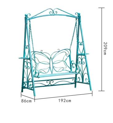 China Hot Selling Antique Garden Patio Porch Outdoor Metal Butterfly Swing Seat Strong for sale