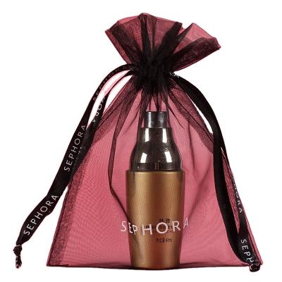 China Microwavable custom printed jewelry organza drawstring gift bag/organza drawstring mesh bag for sale