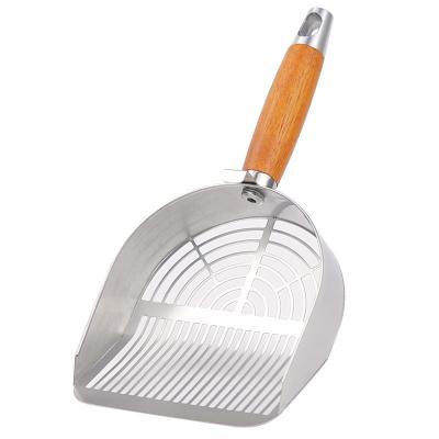 China Professional-Grade 304 Stainless Steel Cat Litter Scoop - Heavy-Duty Pet Cleaning Tool for Bentonite & Tofu Litter (Large/Small, Bulk Import) for sale