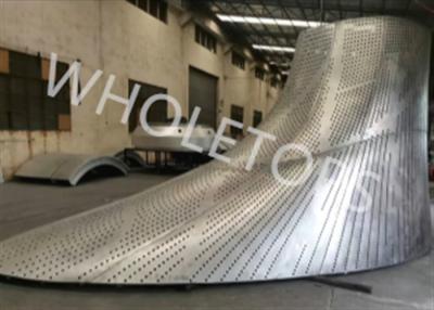 Cina Welding Joint Perforation Curved Aluminum Panels 2.5mm Thickness in vendita