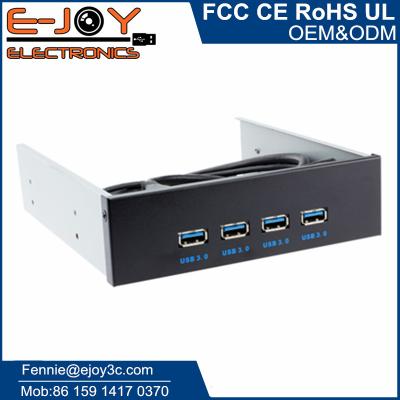 China Supports Hot Swap High Speed 4 Ports USB 3.0 USB Front Panel 5.25 For Desktop Computer for sale