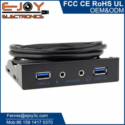 China Supports hot swap USB audio left front panel with 2P USB 3.0 AF and HD audio interface for sale