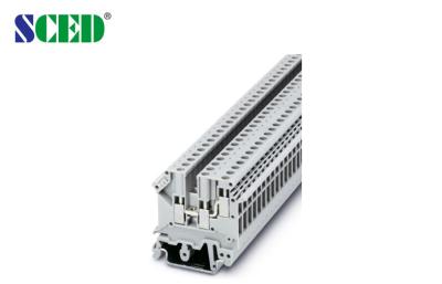 China Terminal width 6.2mm AWG 30 - 10 Din Rail Terminal Blocks 150V 30A for sale