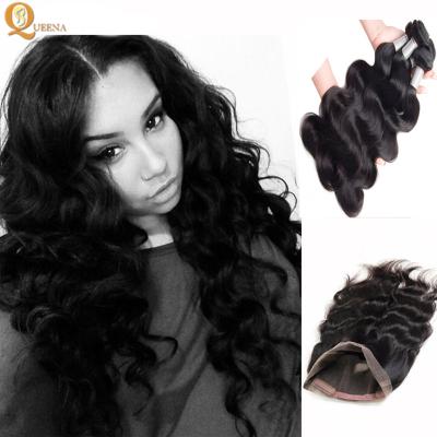 China Loose Wave 100% Peruvian Virgin Hair Headbands With Baby Hair Lace Closure 360 Human Hair Headband With 10yd 12yd Brazilian Human Hair Bundles for sale