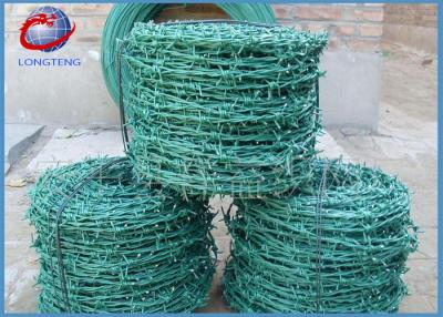 China Galvanizado 4 puntos del alambre de púas del filamento doble, PVC cubrió el alambre de púas en venta